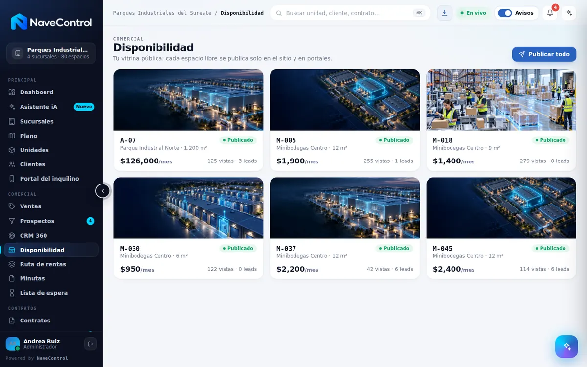 Módulo Disponibilidad de NaveControl