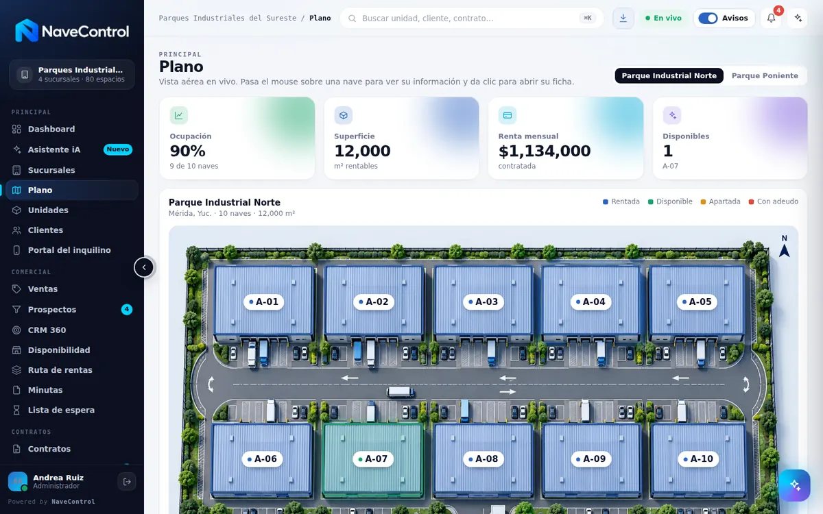 Módulo Plano de NaveControl